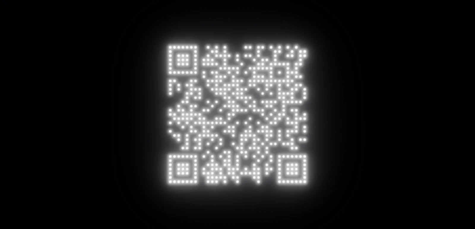 Starbound Labs drone light show — scannable QR code formation